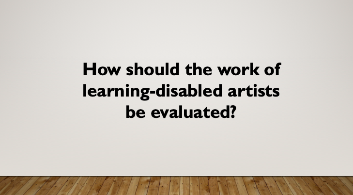 Thinking_Space_'s tweet photo. Yesterday @GraceLockrobin spoke about our work at  @PhilOfEdGB Asking: How should the work of learning-disabled artists be evaluated? And what happens when that Q is asked &amp; answered by LD artists from @MtGstudios, working in their art spaces, using their artistic methodologies? https://t.co/3UaEtFvOcm