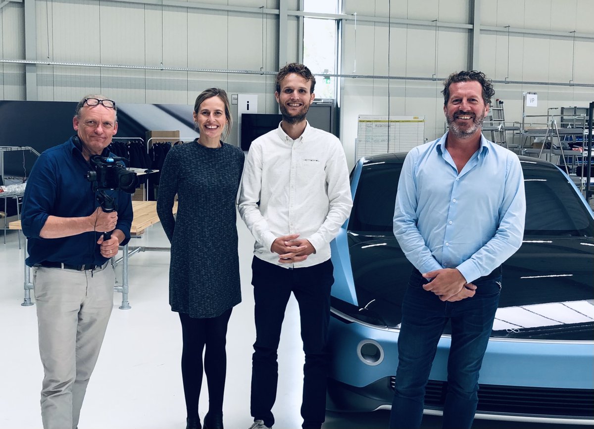 AnnabelCMurphy's tweet photo. It was a great experience to interview the team behind Lightyear, the Dutch startup building long-range solar powered vehicles. The models we saw were designed with max efficiency - engines have been built into the wheels and there are no outside mirrors.#Rethink #EuronewsNext https://t.co/mkm1wlFaku