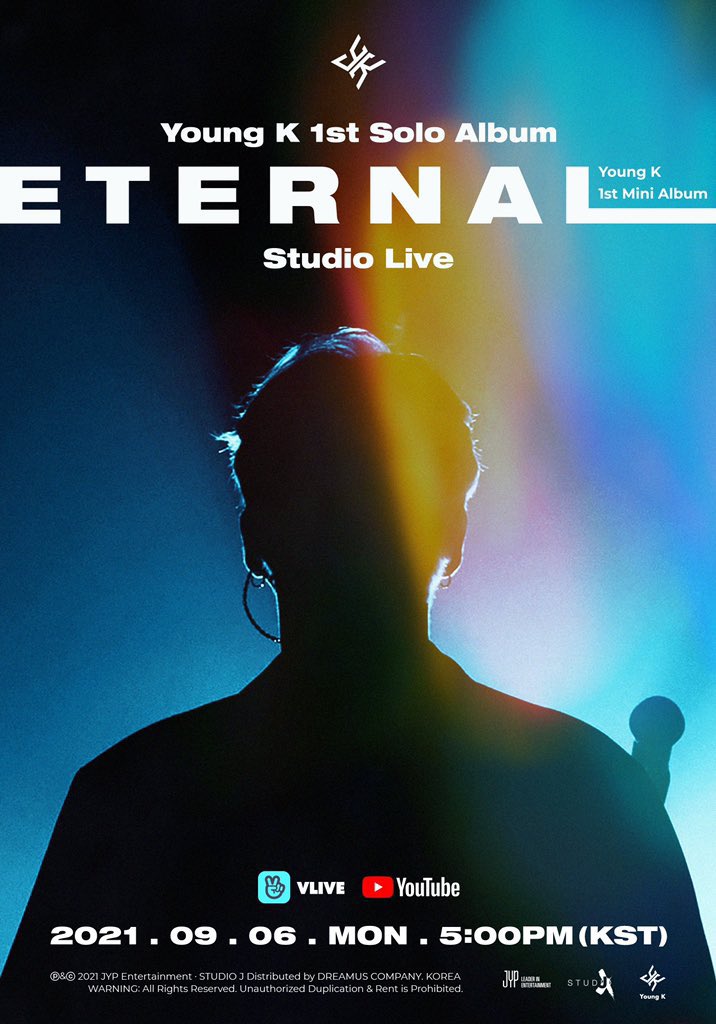YoungKChile's tweet image. [ 📸 | 01.09.21 ] Young K 1st Mini Album &amp;lt;Eternal&amp;gt; Studio Live 

© day6offical.

#DAY6 #데이식스 #영현 #영케이 #YoungK_Eternal #Eternal