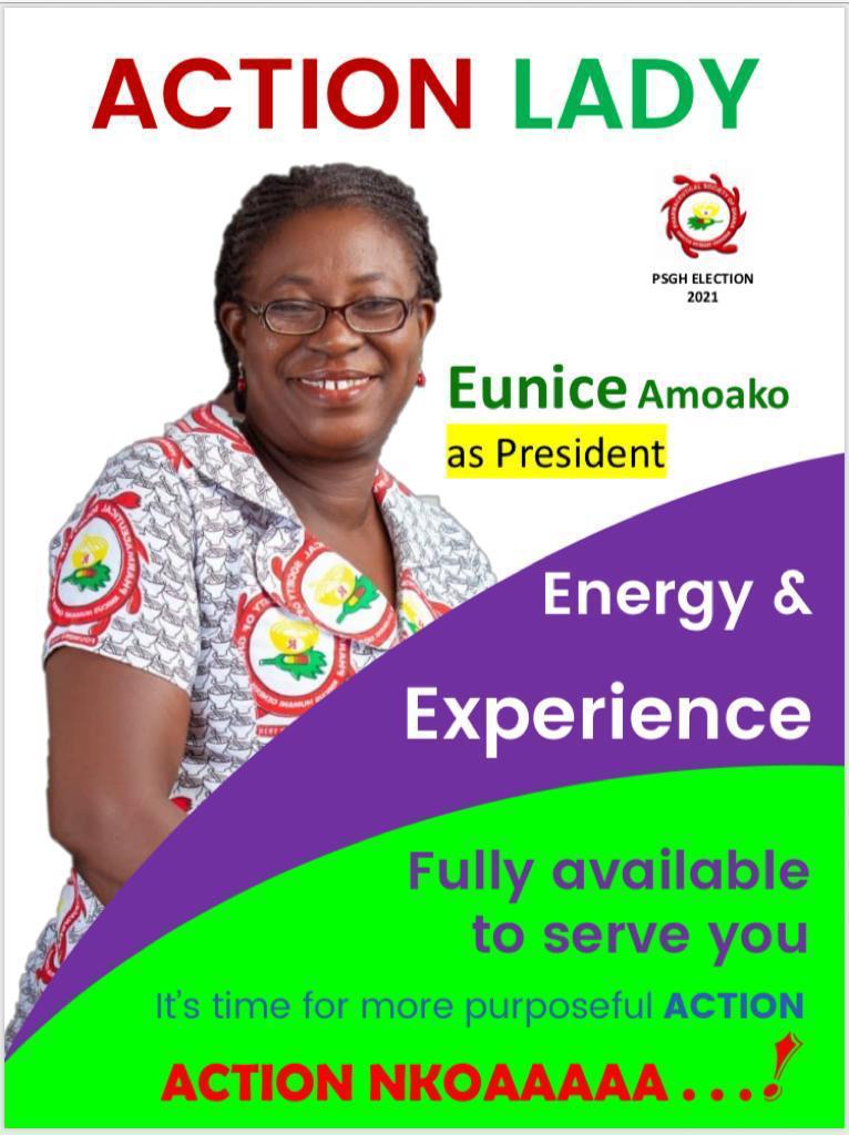 EUNICE4PSGhPrez's tweet photo. For an energetic and experienced PSGH leadership, look no further than Pharm Eunice Amoako.
Please vote!!
#BuildingTogether #Eunice4Prez  
#PSGHAGM2021 https://t.co/60dMKKgiGl