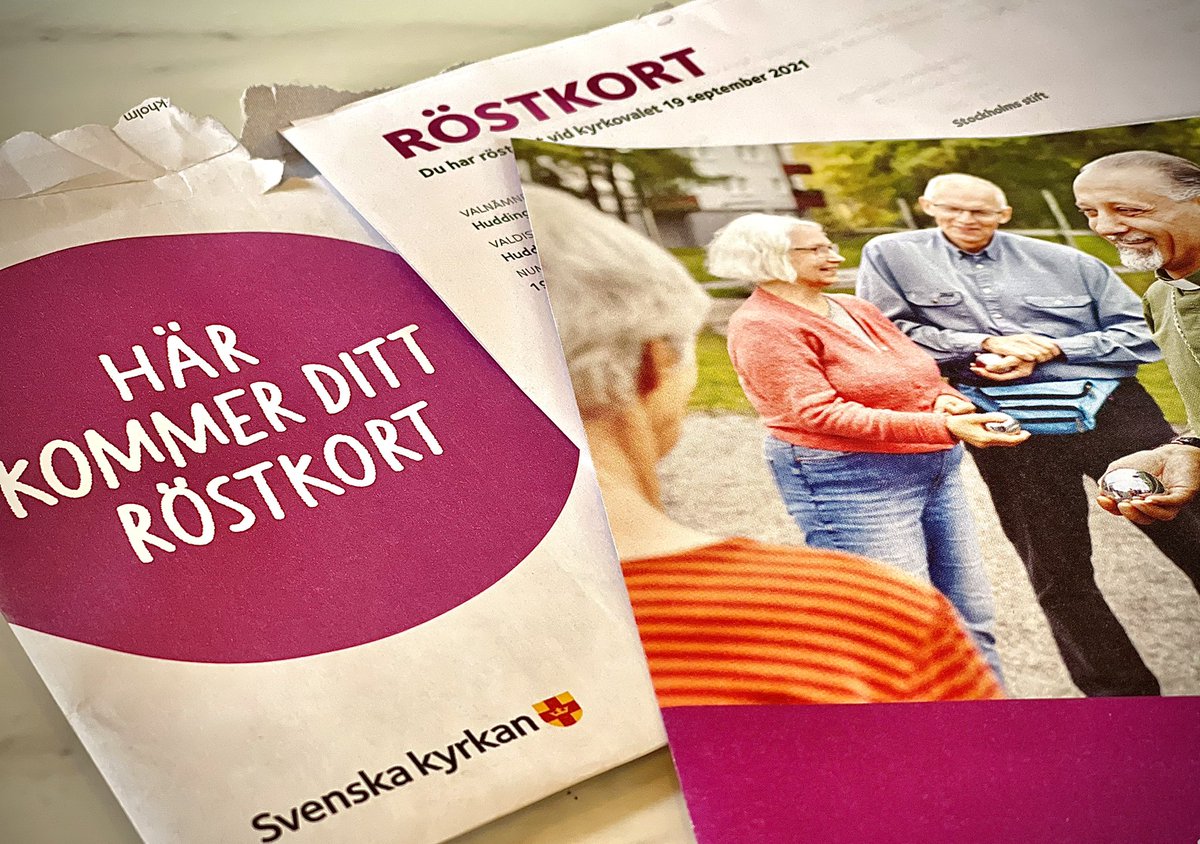 Idag inleds förtidsröstningen i kyrkovalet! Därför medverkar jag i eftermiddag i @SR_StudioEtt cirka klockan 16.30. #kyrkovalet #demokrati
