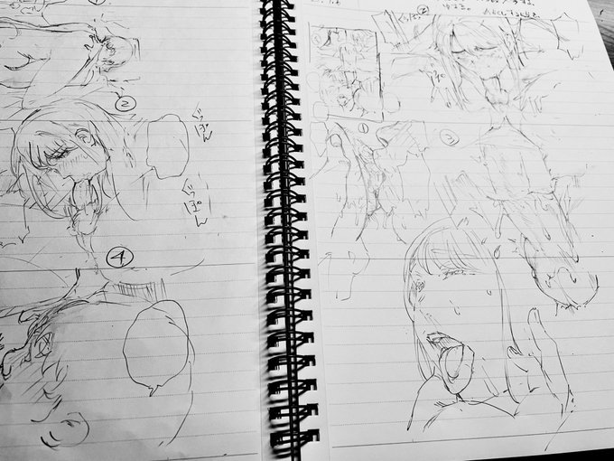 一旦見せたい絵を流れで描いて
下書き時に大きさとバランスを決めて描く…のが最近の自分のやり方 