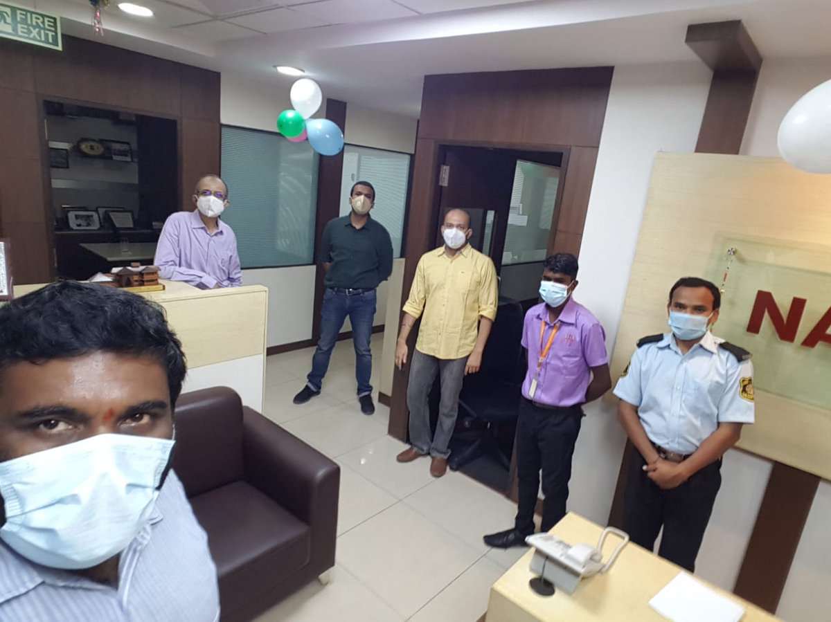 SrikanthNasscom's tweet image. And finally The Monday comes and here we are at @NASSCOM_Hyd Office - Absolutely delighted to be back  after sooo long 👍
Good to see the workplace completely sanitised &amp;amp; norms followed 2 d T. Thank you Team for the support 🙏
@tanmoyjee @Harsh_chirp @nasscom