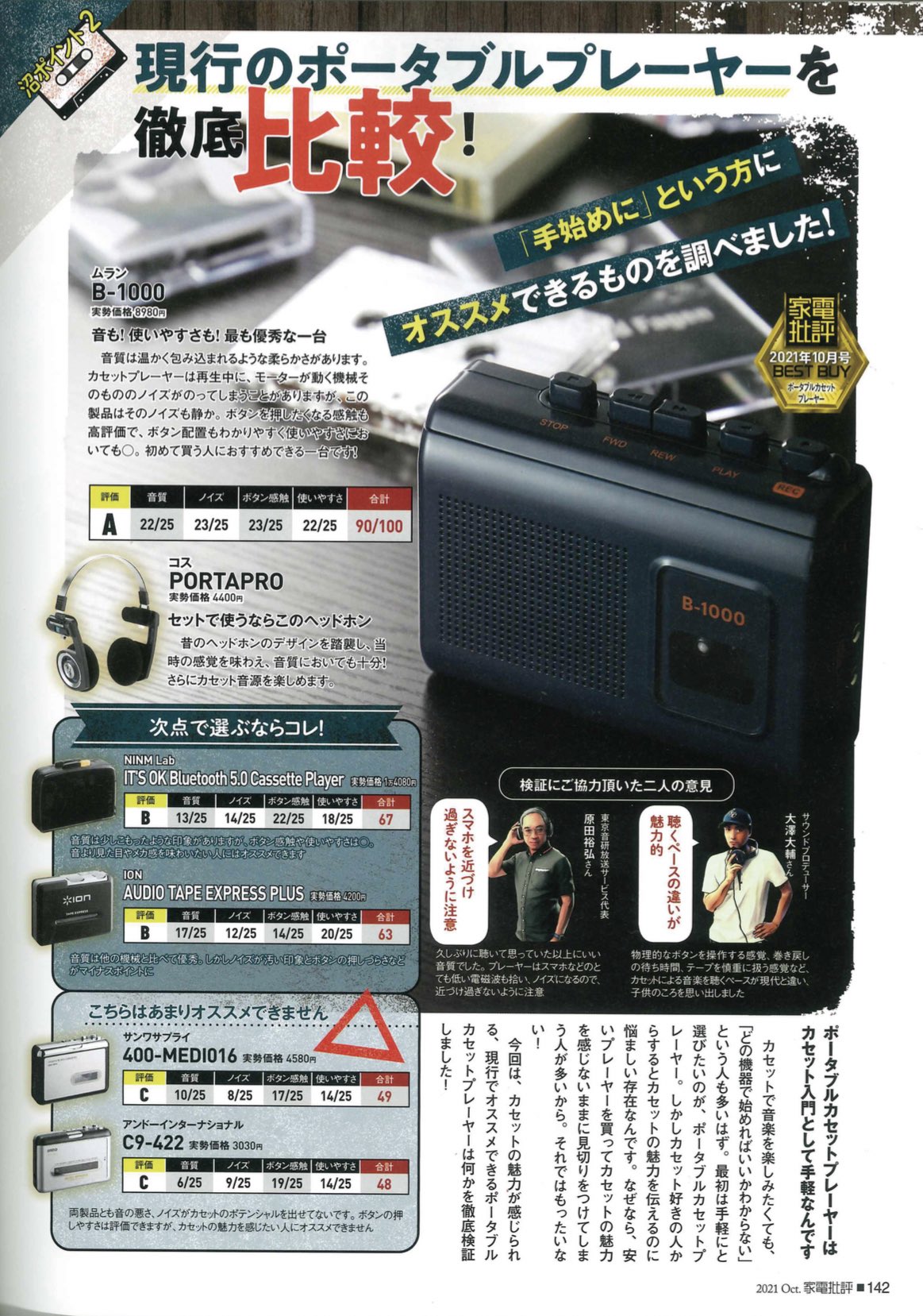 RECORDING THE MASTERS B-1000EW カセットプレーヤー
