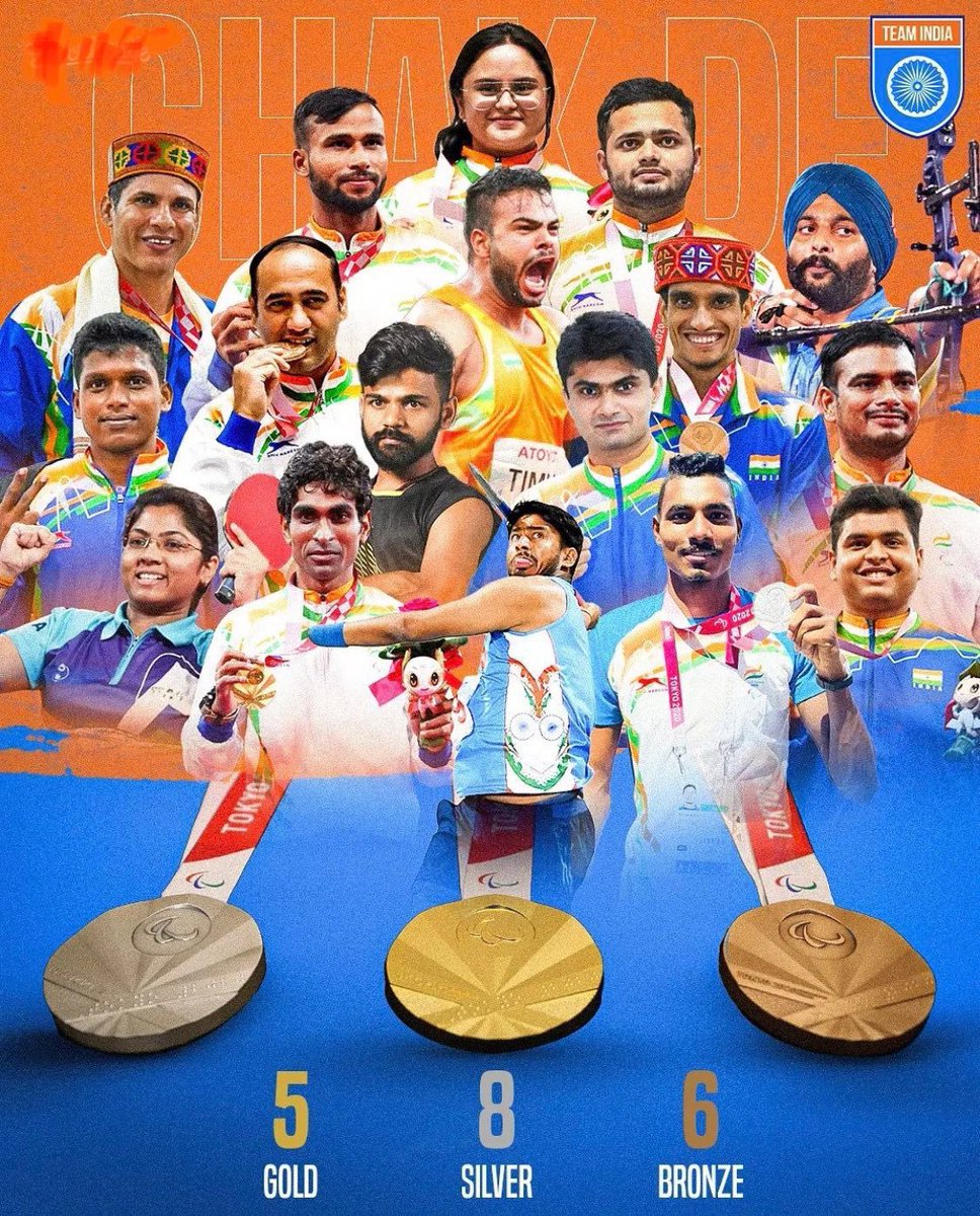 Our heroes who have shown us that nothing is impossible! #Paralympics Congratulations!! #AvaniLekhara #BhavinaBenPatel #DevendraJhajharia #HarvinderSingh #KrishnaNagar #ManishNarwal #ManojSarkar #MariyappanThangavelu #NishadKumar