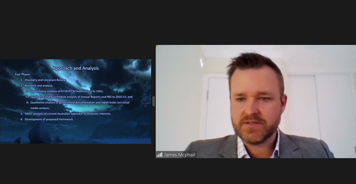 Our course members’ research is progressing well! Masters candidates commenced thesis progress presentations today, with our first four briefing on great power competition, strategy and international relations in Antarctica. There are many more fascinating topics to come…