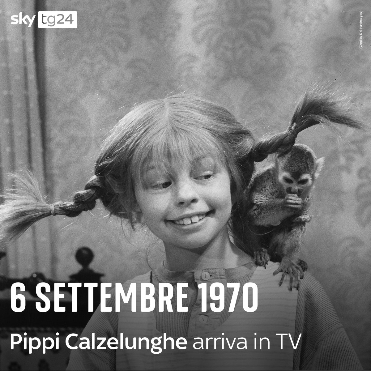 10 anni, capelli rossi e trecce all'insù. Il #6settembre 1970 veniva trasmesso in Italia il primo episodio di #PippiCalzelunghe, nata dalla penna della scrittrice svedese Astrid Lindgren