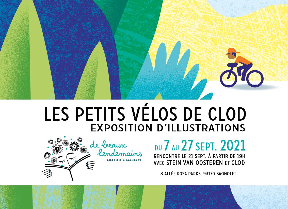 LES PETITS VÉLOS DE CLOD déboulent à #Bagnolet. Rencontre le 21 sept. en la présence de Stein Van Oosteren pour son livre Pourquoi pas le vélo ? 
#velo #velotaf #expo #lespetitsvelosdeclod #librairie #bagnolet #pourquoipaslevelo #altermove #veloland <a href="/LCyclable/">Stein van Oosteren</a>