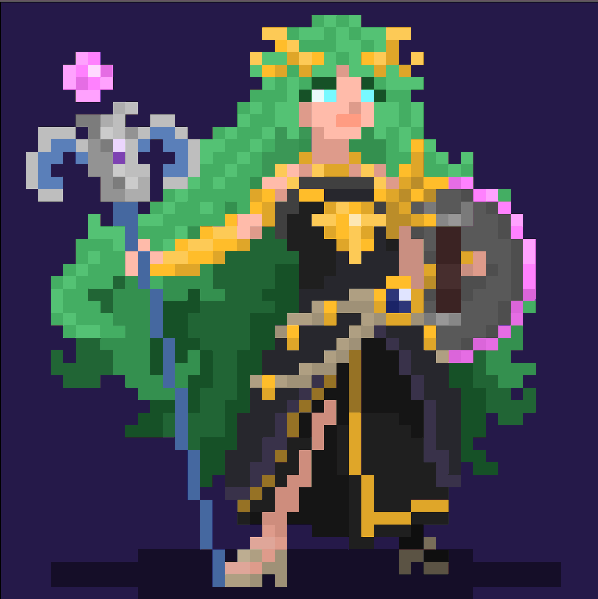 Evers_Art's tweet photo. Palutena Pixel Art 48x48
Drew this on stream today, (ever_ssb on twitch) goal is to make a pixel art results graphic one day so I'm gonna be drawing a heap of these based on Perth Characters + Alts will try to get around to everyone who attends regularly! https://t.co/gIBMFecjf6
