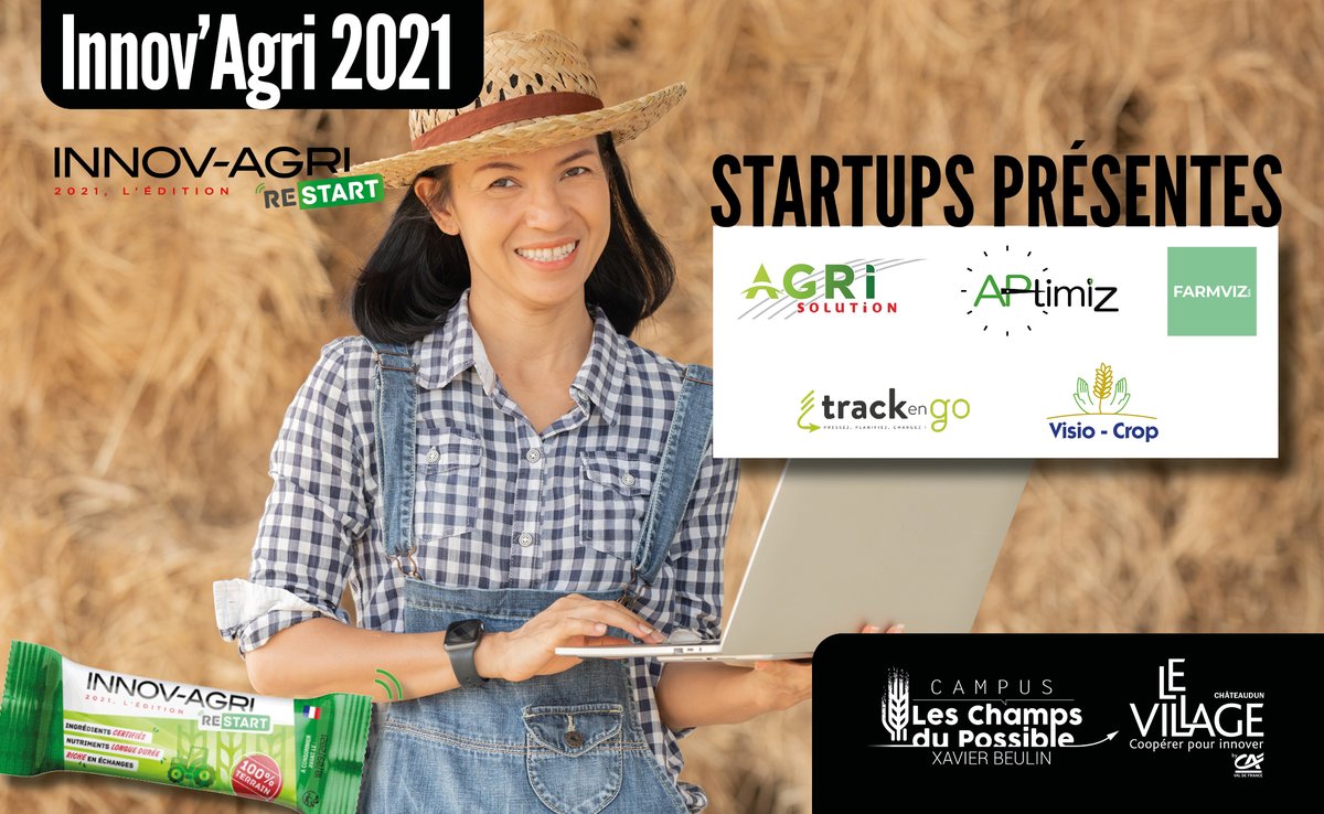 [🎉Event] <a href="/Innovagri1/">Innov-Agri</a> 🌱🚀 J-1
Rdv sur 📍 Notre stand D05-11 : les 3 jours, avec <a href="/Agrisolution1/">Agrisolution</a> <a href="/aptimiz/">Aptimiz</a> <a href="/FarmViz/">FARMVIZ SAS</a>. Le 7 sept, <a href="/VisioCrop/">Visio-Crop</a> 
📍 Le stand <a href="/AllianceCentre/">Alliance Centre</a> le 8 : Aptimiz et <a href="/trackengo/">TrackenGo</a> 
📍 Le stand <a href="/CreditAgricole/">Crédit Agricole</a> le 7 : TrackenGo 
#innovagri #startups #LeVillageByCA
