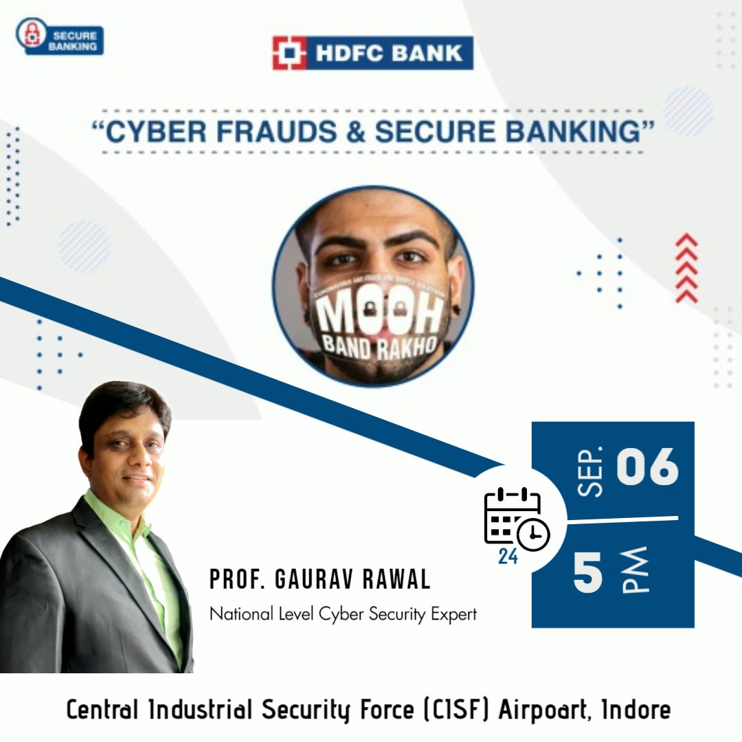 grawalofficial's tweet photo. Identity-related offenses are the most common and fastest-growing forms of consumer fraud online.

* * 33 * * *
#cybersecurity #securebanking #financialfraud #offlineworkshop HDFCBank #luckyno24 #cybersecuritytrainer #getsuccess #trending #profgouravrawal #gouravrawalofficial https://t.co/r59yMMqM4L