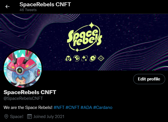 SpaceRebels CNFT tweet media