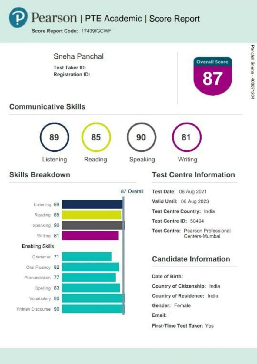 👉 PTE Tutorials proudly presents candidates who have scored the desired PTE score for studying and settling abroad.👉With PTE Tutorials, be rest assured of making the right choice!👉 bit.ly/39sDvLM

#pte #ptescorecard #ptepractice #pteexam #student #pteresult