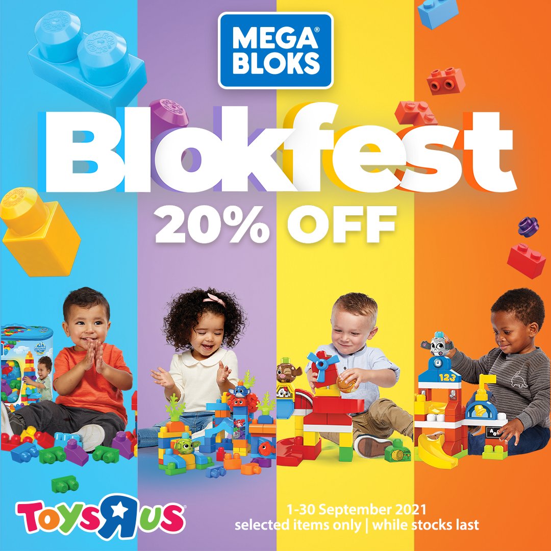 Let’s build memories together with #Blokfest ❤️

Save 20% on selected Mega Bloks sets &amp; let your little one build, stack and explore their creativity!

Offer valid on selected items instore and online until 30 September, while stocks last.

Shop now: toysrus.co.za/blok-fest