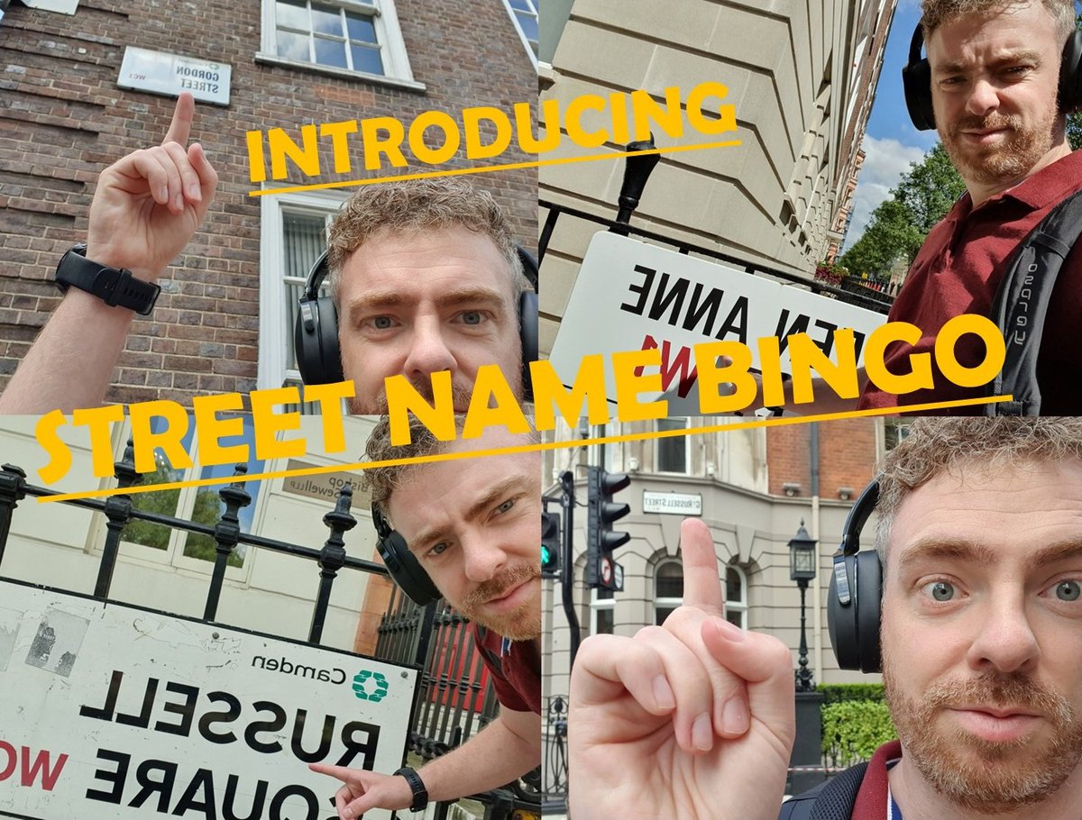I'm so happy to be launching #StreetNameBingo for <a href="/uclh/">UCLH</a> staff

A fun waking challenge

🙋‍♂️👭In teams or alone
📧Get sent a bingo card
🕵work out the clues
🔍Hunt for the correct street name
📸Take a photo
✅Complete your card

#1 or 4 challenges leading to xmas

#physicalactivity