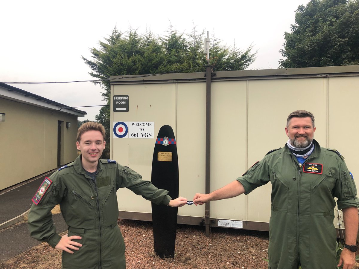 661 Volunteer Gliding Squadron (@661vgs) on Twitter photo On Sunday Sqn Ldr Lewis sent Mark, one of our staff, cadets for his first solo. This is the first silver wings solo at Kirknewton since the pandemic and the 100th cadet to have been sent solo by Sqn Ldr Lewis. Congratulations to both. <a href="/aircadets/">RAF Air Cadets</a> <a href="/fts_2/">Comdt 2 FTS</a> On Sunday Sqn Ldr Lewis sent Mark, one of our staff, cadets for his first solo. This is the first silver wings solo at Kirknewton since the pandemic and the 100th cadet to have been sent solo by Sqn Ldr Lewis. Congratulations to both. <a href="/aircadets/">RAF Air Cadets</a> <a href="/fts_2/">Comdt 2 FTS</a>