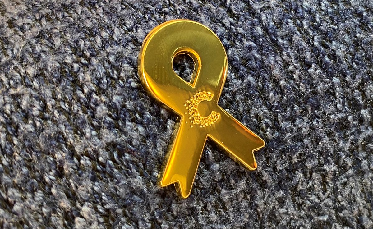 Are you wearing your gold ribbon for #CCAM? Get your pin badge at your local <a href="/CRUKShops/">Cancer Research UK Shops</a> and show your support for Childhood Cancer Awareness Month. #CRUKYoungPeople