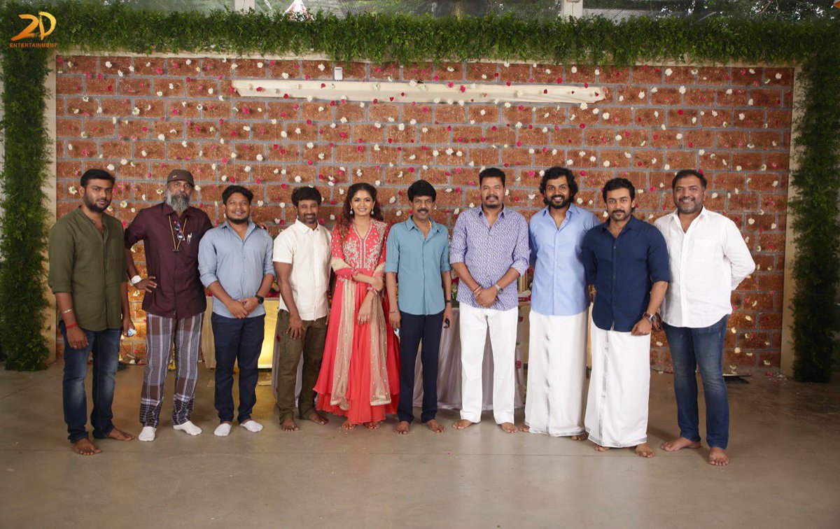 2D_ENTPVTLTD's tweet photo. Happy to have started our next Production titled #Viruman with an auspicious Poojai today 🪔

@Karthi_Offl @dir_muthaiya @thisisysr @AditiShankarofl @Suriya_offl @rajsekarpandian @prakashraaj #Rajkiran @sooriofficial @selvakumarskdop @ActionAnlarasu @jacki_art @U1Records https://t.co/M4ijxNTEQB