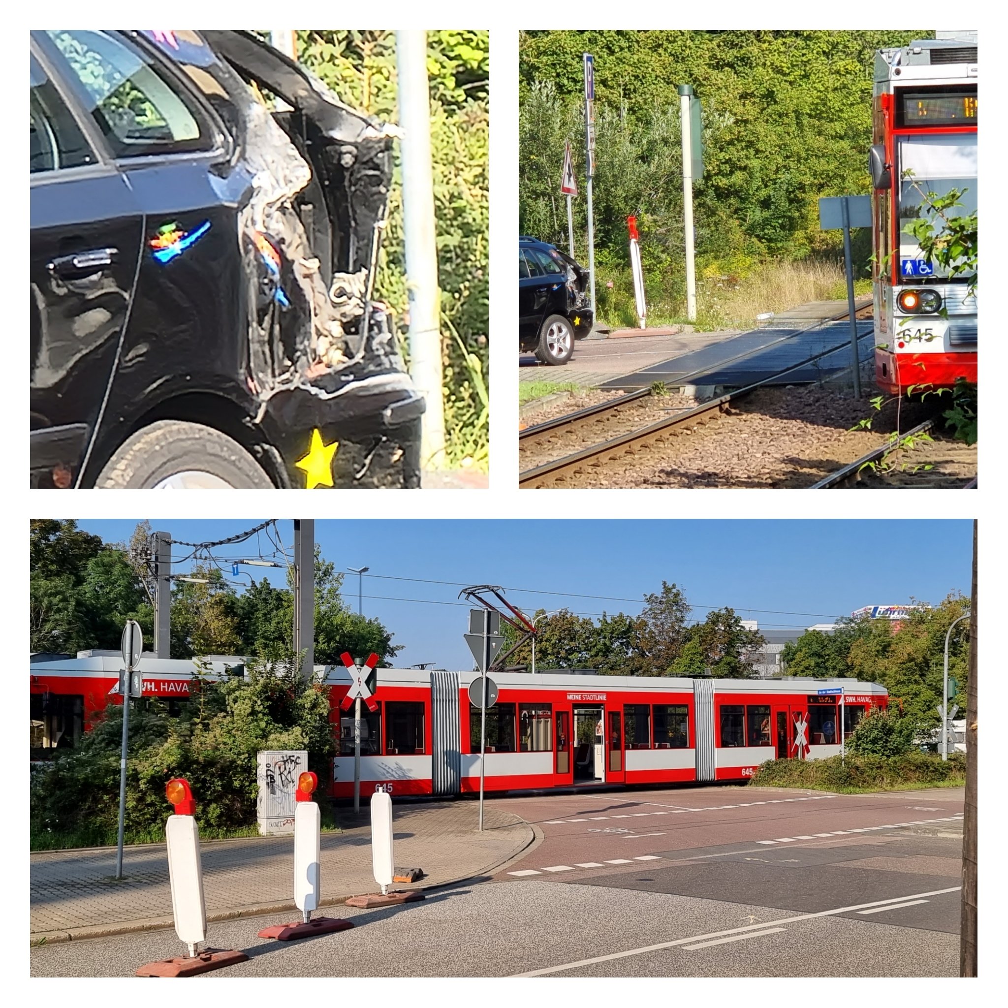 Straßenbahn halle unfall