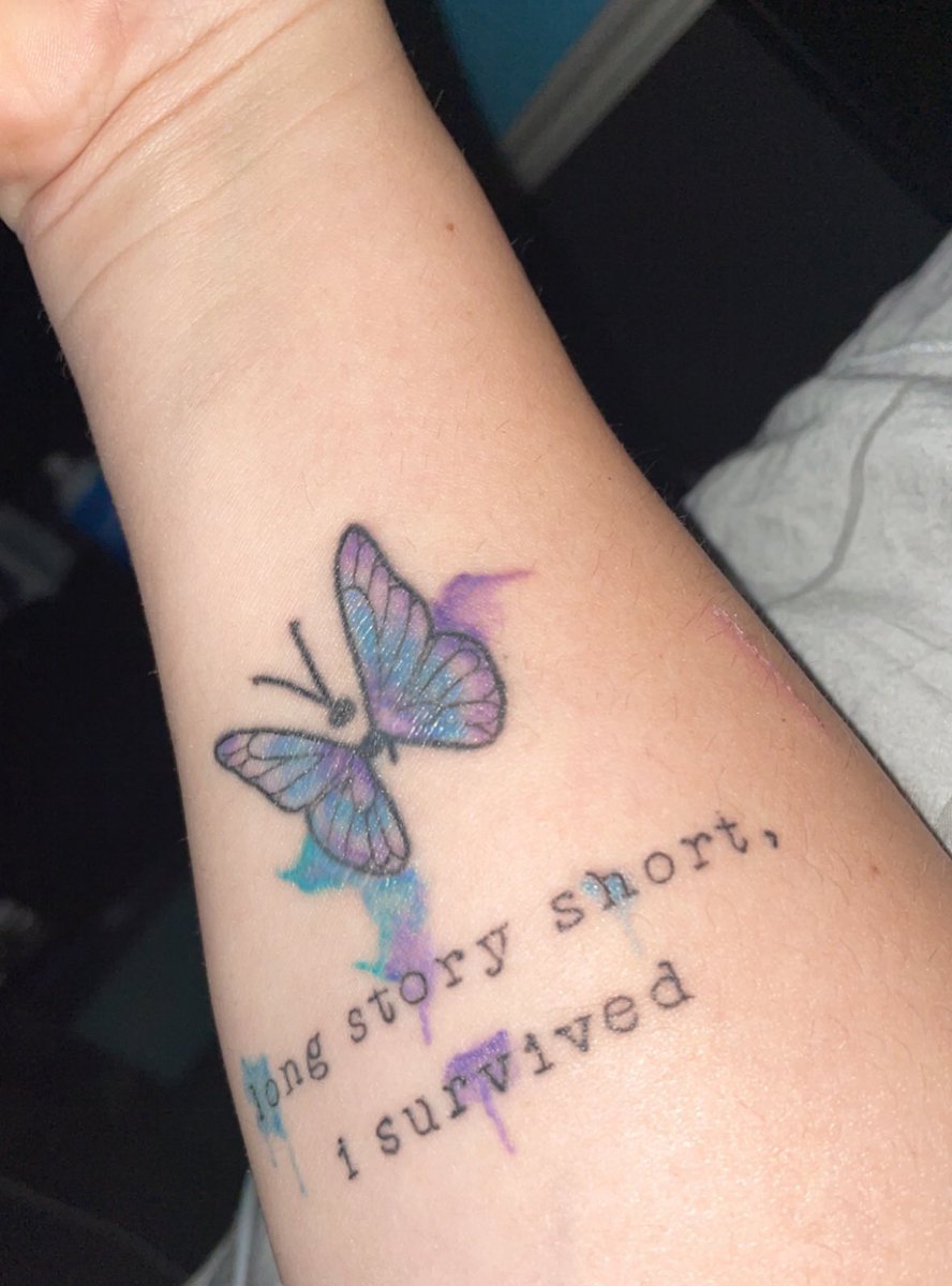 This tattoo means so much to me @taylorswift13 🦋 these lyrics means so much too #TaylorSwift #evermore  #taylorswifttattoo