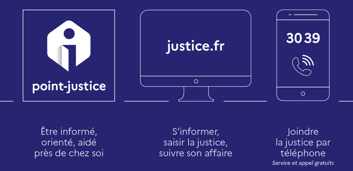 justice_gouv's tweet photo. La justice de proximité. Avec vous, au quotidien. 
Les « point-justice », le 30 39 et https://t.co/JnQhmo5FAx : 
3 services pour une justice plus accessible. https://t.co/6BUxWkOnzI
