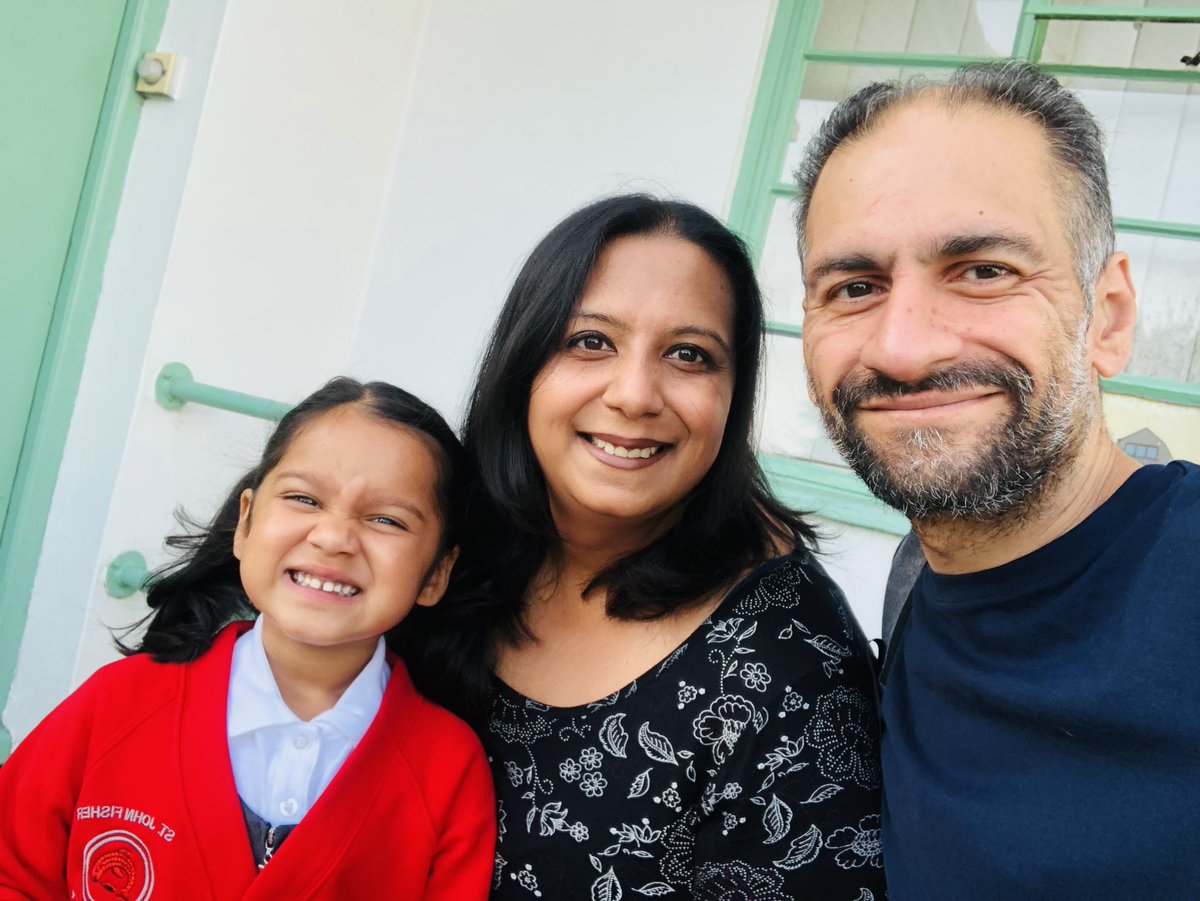 ChotaiReena's tweet photo. ❤️This is a first for us today; our shining star 🌟 starts her foray into proper school 🏫 A few nerves 😬 a few tears 😭 but some excitement 🤩 (from all 3 of us 😂) Cannot wait to hear all about Zaiya’s first day at SJF ❤️ 

#Zaiya #Reception #FirstDay #School #MyBaby https://t.co/N4g8CSBvLs