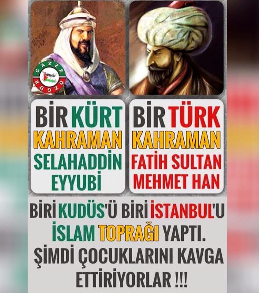 ❗️DÜNYA’DA Aynı Harflerle Yazılan!
 Başka İki Kardeş Irkı YOKTUR!
(TÜRK~KÜRT) kardeştir
Kürtler Vadisi