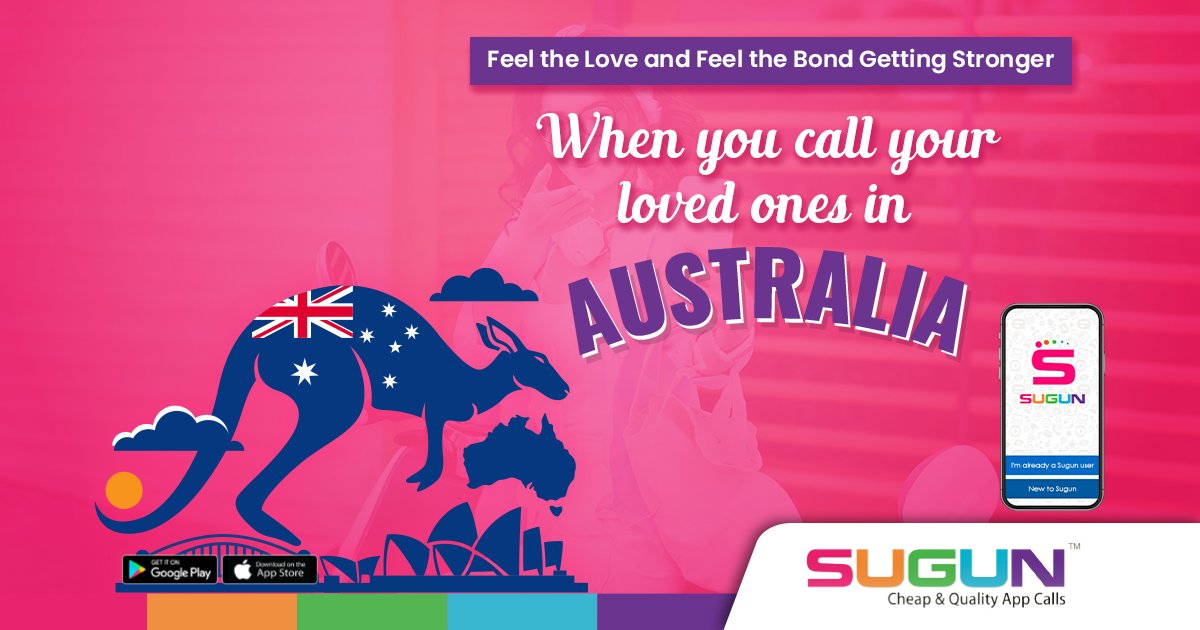Always give priority to the ones you love! Connect with your precious loved ones in Australia through Sugun.

#australia #call #rates #lovedones #quality #connection