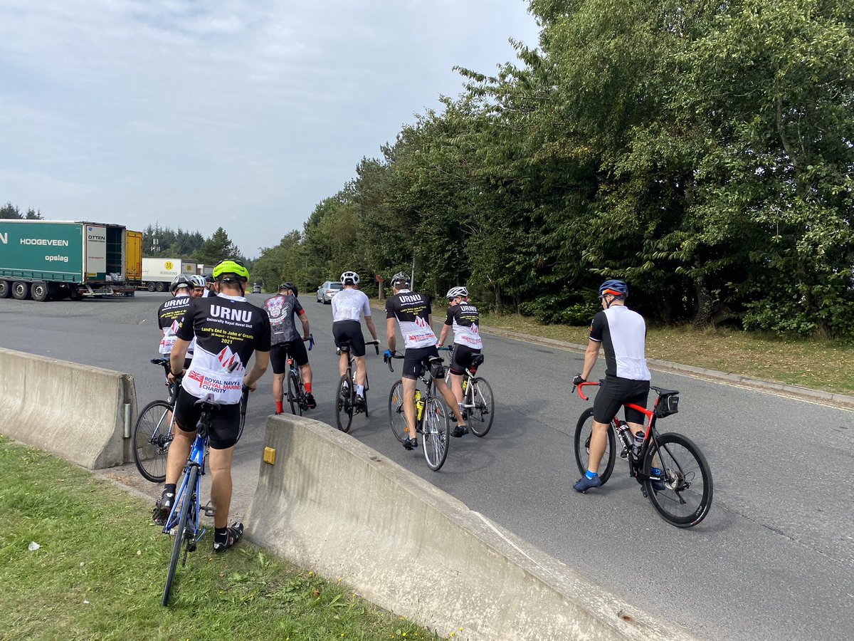 #URNULEJOG Day 7 is well underway. Thank you to @HMSDalriada for hosting us yesterday. Onwards to Glencoe! 300 miles to go🚲 justgiving.com/URNU-lejog21 . @RNinScotland @CaptainRReadwin @WOCarlSteedman @RNRMC @VAdmNickHine @AdmTonyRadakin @RoyalNavy @GSURNU @DartmouthBRNC