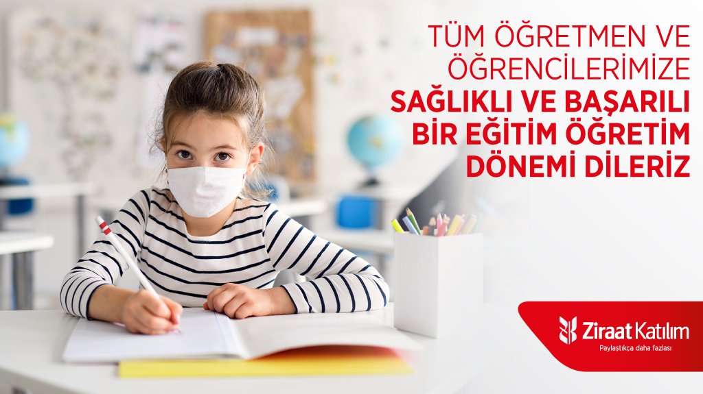 Tüm öğretmen ve öğrencilerimize sağlıklı ve başarılı bir eğitim öğretim dönemi dileriz. #ZiraatKatılım #OkullarAçıldı