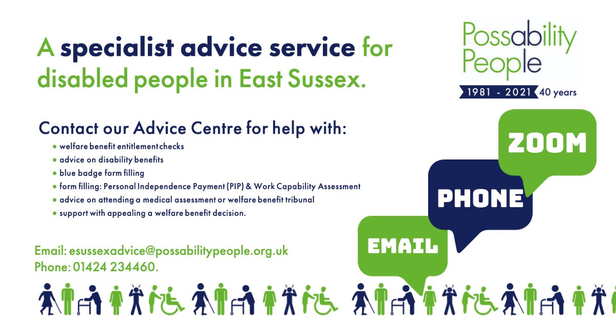 If you’re in East Sussex and worried, need advice, need information – or know someone who does, give us a shout. 012424 234460 or esussexadvice@possabilitypeople.org.uk