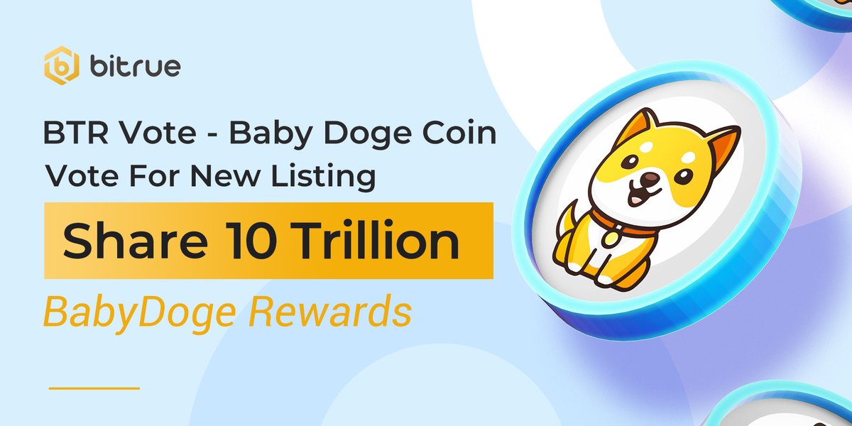 $BTR governance time! Another round of the #BTRVote starts this Tuesday! This time you have a chance to vote for $BABYDOGE @BabyDogeCoin! If you stake your BTR you'll get part of a 10 Trillion BABYDOGE prize pool! Voting starts Sep 7th 10:00 UTC. bit.ly/3tkRRJD