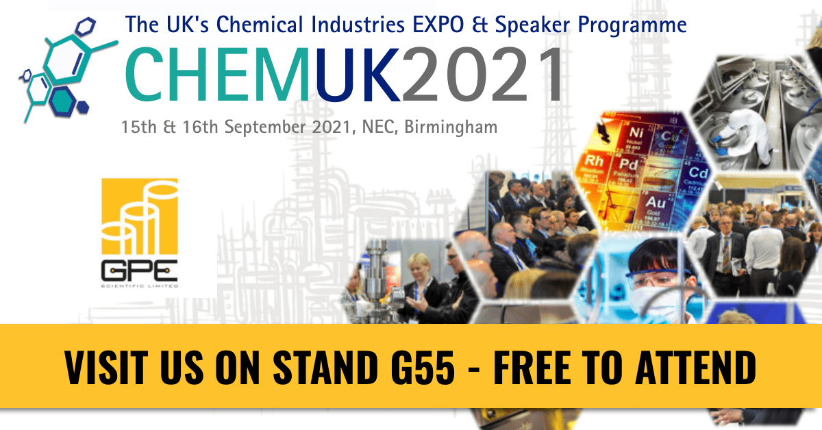 GPEScientific's tweet photo. We can't wait to be exhibiting the latest in #Chemistry #Laboratory Equipment at @chemukexpo on 15-16th Sept this year! Visit us on Stand G55 at the NEC in Birmingham and register for your FREE visitor badge here:
https://t.co/GdnN76mX4N https://t.co/Lns7CfaRb5
