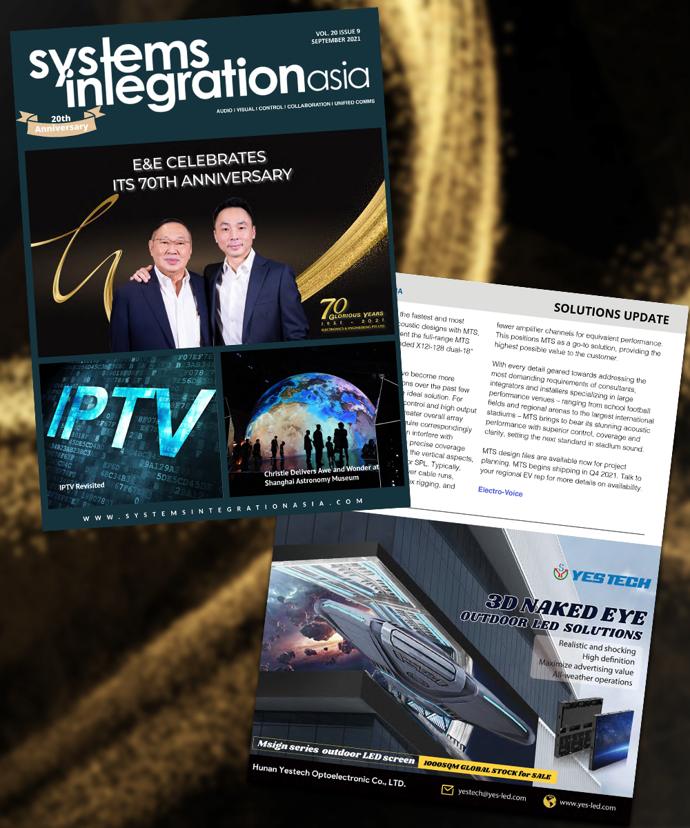 We are glad to cooperate with <a href="/spinworkz_SIA/">Systems Integration</a>
Welcome to read the online magazine by the link:issuu.com/spinworkz/docs…
YES TECH's new outdoor fixed product Msign series is your great choice for outdoor #advertising and naked eye 3D solution.

#leddisplay #ledscreen
