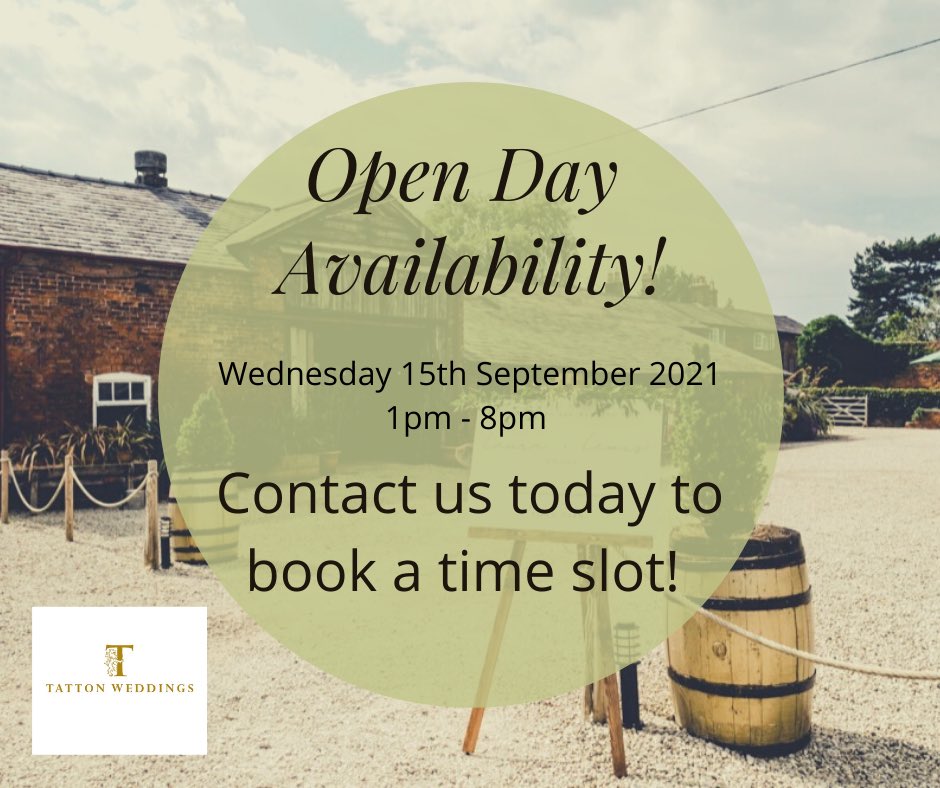 Stock Farm Wedding &amp; Events Barn is open for viewings. Contact us today to book a time slot. Info@tattonweddings.co.uk #cheshireweddings #brides #weddingbarn