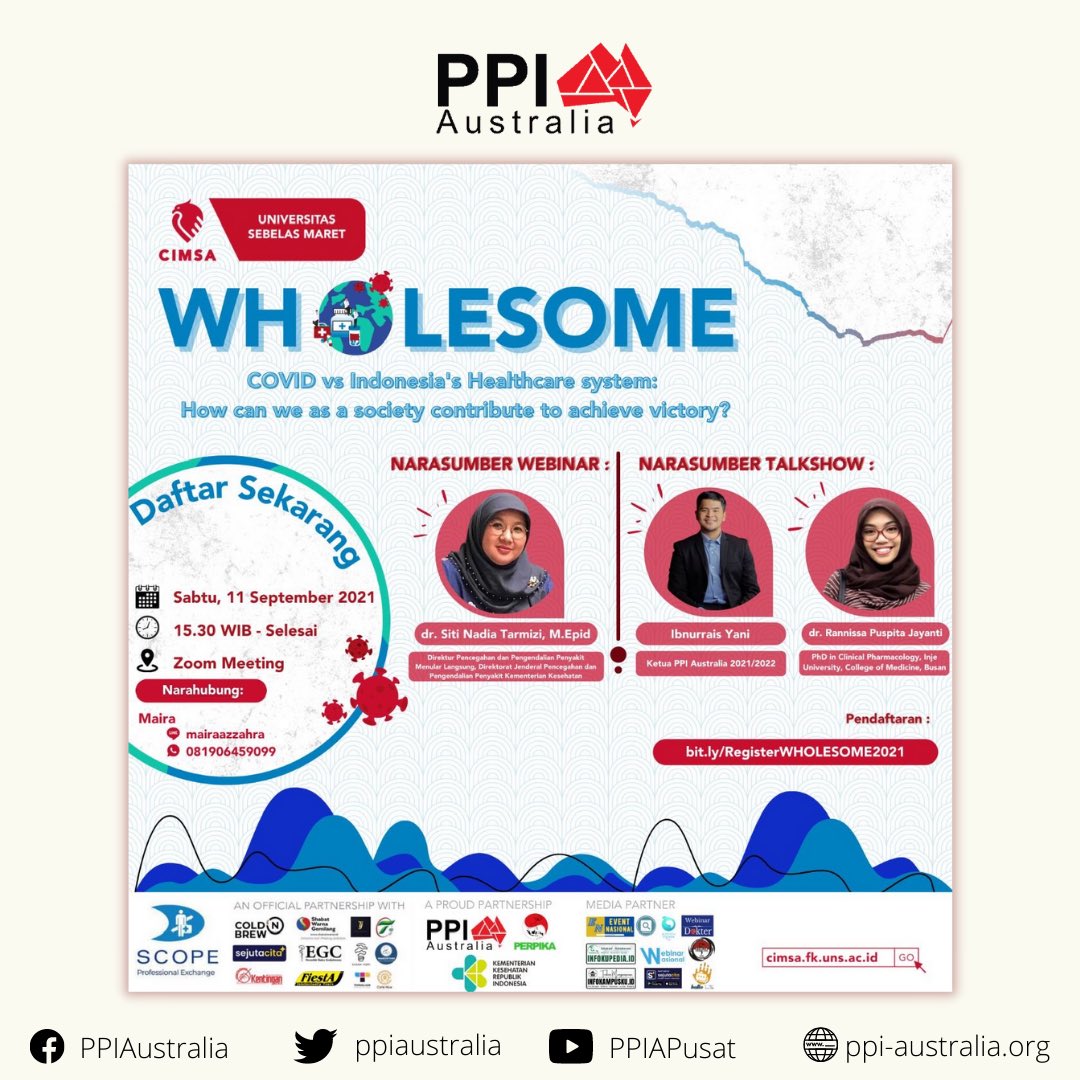 Let’s discuss about COVID vs. Indonesia’s Healthcare system 🧐

Gain insights about how Indonesia is regulating their healthcare system in the pandemic, and learn from the perspectives of other countries on this issue 🌎 👀

Register: bit.ly/RegisterWHOLES…