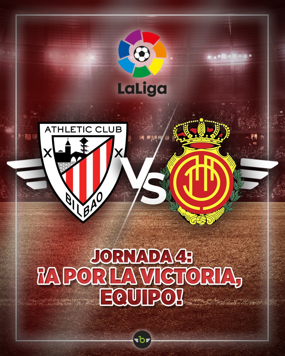 ¡Vuelve La Liga tras el pequeño parón! 

Y es que los bermellones se enfrentan este domingo a un rival complicado: el Athletic.
📆 12 de septiembre a las 17h
⚽ Athletic de Bilbao - RCD Mallorca 
📍 Estadio San Mamés, Vizcaya

Pues lo dicho…¡Mucha suerte! 👹🍀
#Mallorca #LaLiga