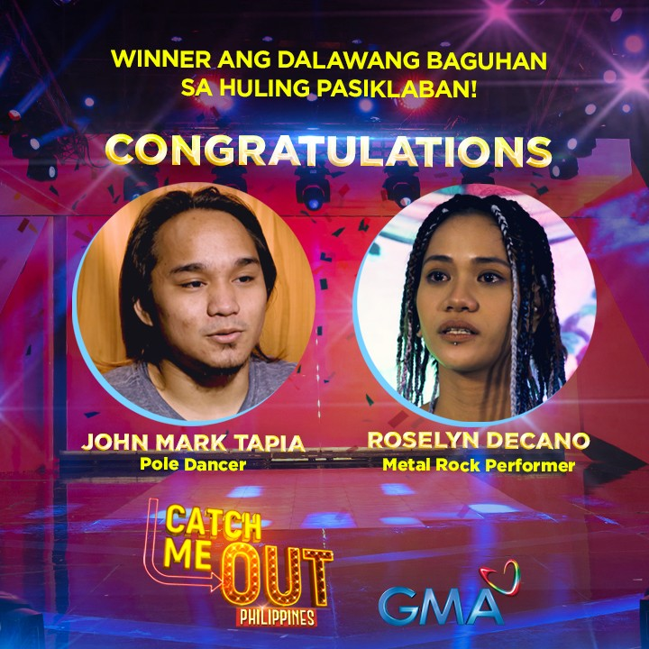 GMACatchMeOutPH's tweet photo. Winner ang dalawang baguhan sa huling pasiklaban ng #CatchMeOutPh! 🎉

Congratulations sa inyo, John at Roselyn! Ipagpatuloy lang ang laban at siguradong aabutin n'yo ang inyong mga pangarap! 💪 https://t.co/z9fx58hfus