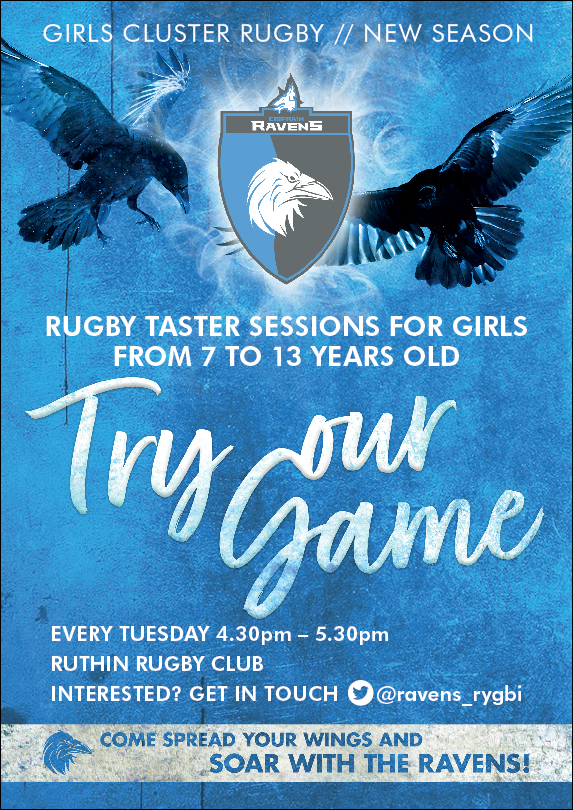 rhosstreet's tweet photo. Ruthin Rugby Club are running free taster sessions for girls aged 7 and above on Tuesdays 4.30-5.30pm.
Manylion sesiynau blasu i enethod gyda Clwb Rygbi Rhuthun. 👇 @Ravens_Rygbi https://t.co/9nY8rNgjgh