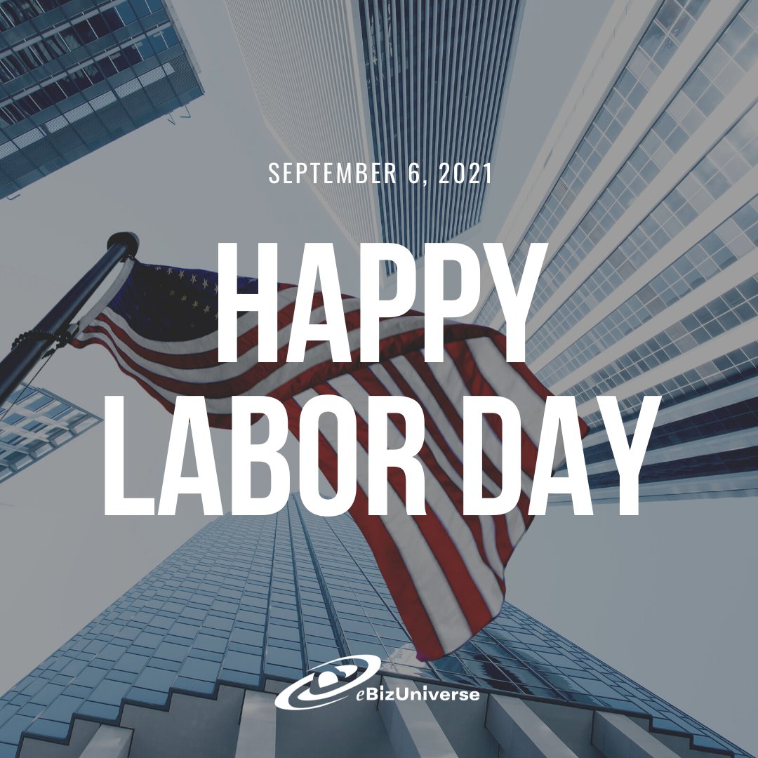 eBizUniverse's tweet image. Happy #LaborDay! ❤️
We hope you have a restful and relaxing #LaborDayWeekend!🌟
#ebizuniverse #Laborday2021 #3dayweekend #relaxed #digitalmarketing #marketingagency