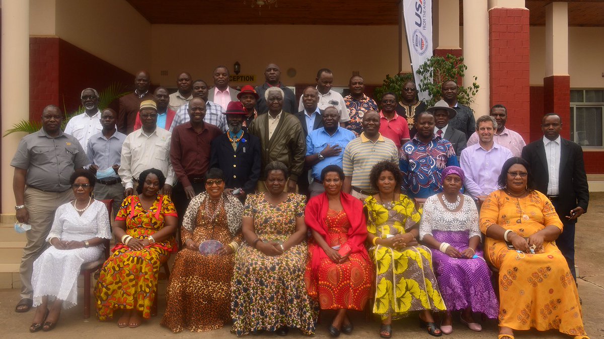 Some of Zambia’s 288 chiefs and land custodians gather for customary land governance training in late 2020.