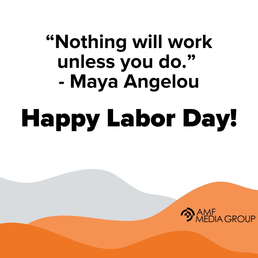 AMFMediaGroup's tweet image. We’re so grateful to our AMF team and incredible clients for their creative energy and innovative work—thank you for making work a joy all year round. But today, relax, recharge, and we’ll see you Tuesday! #HappyLaborDay