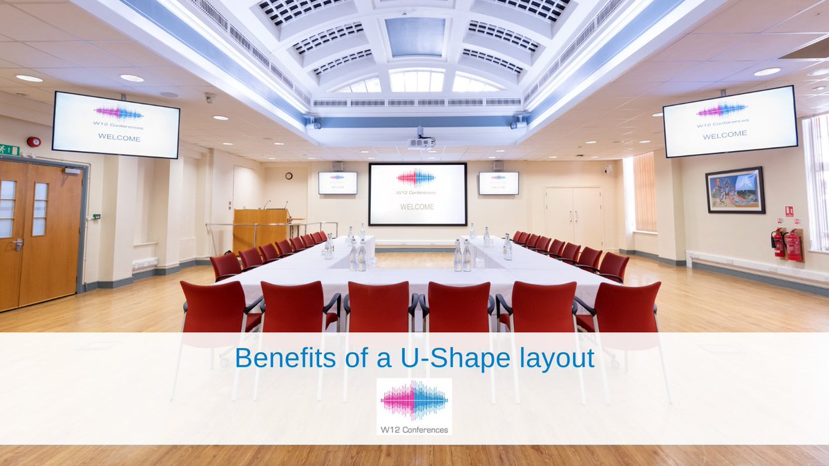 If you're planning a hybrid event with a smaller number of in-person attendees, consider a U-shape layout. This creates an open space for exchange whilst also allowing guests to face forward to the screen to engage with the virtual side of things too. 🙌 bit.ly/2VU8yz6