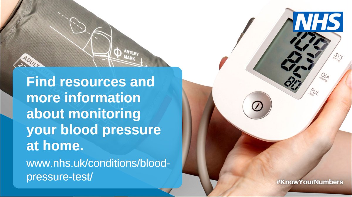 Keeping your high blood pressure under control reduces your risk of heart attack and stroke. A #BloodPressureMonitor at home can support you to monitor your blood pressure and share your readings with your GP remotely:  youtube.com/watch?v=edKbuo…

#KnowyourNumbers