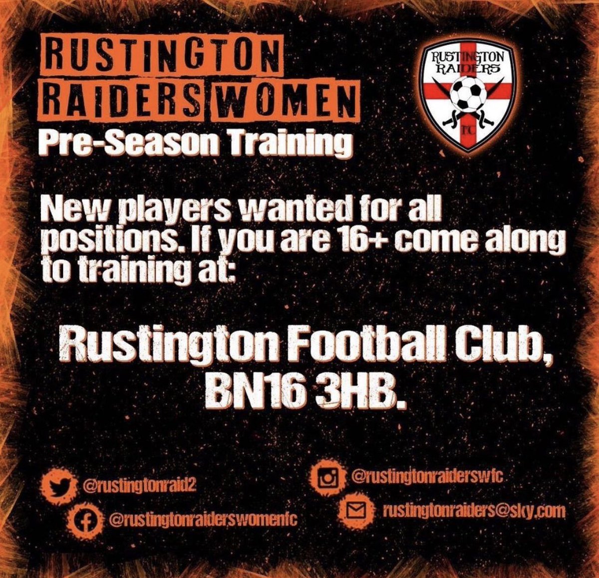 rustingtonraid2's tweet image. NEW PLAYERS STILL WANTED!! ⚽️

The league is fast approaching and we are still in the look out for new players to join our team! 

Training continues this Wednesday 7-8:30 

Give us a message if you are interested ⚽️
#football #womensfootball #sport