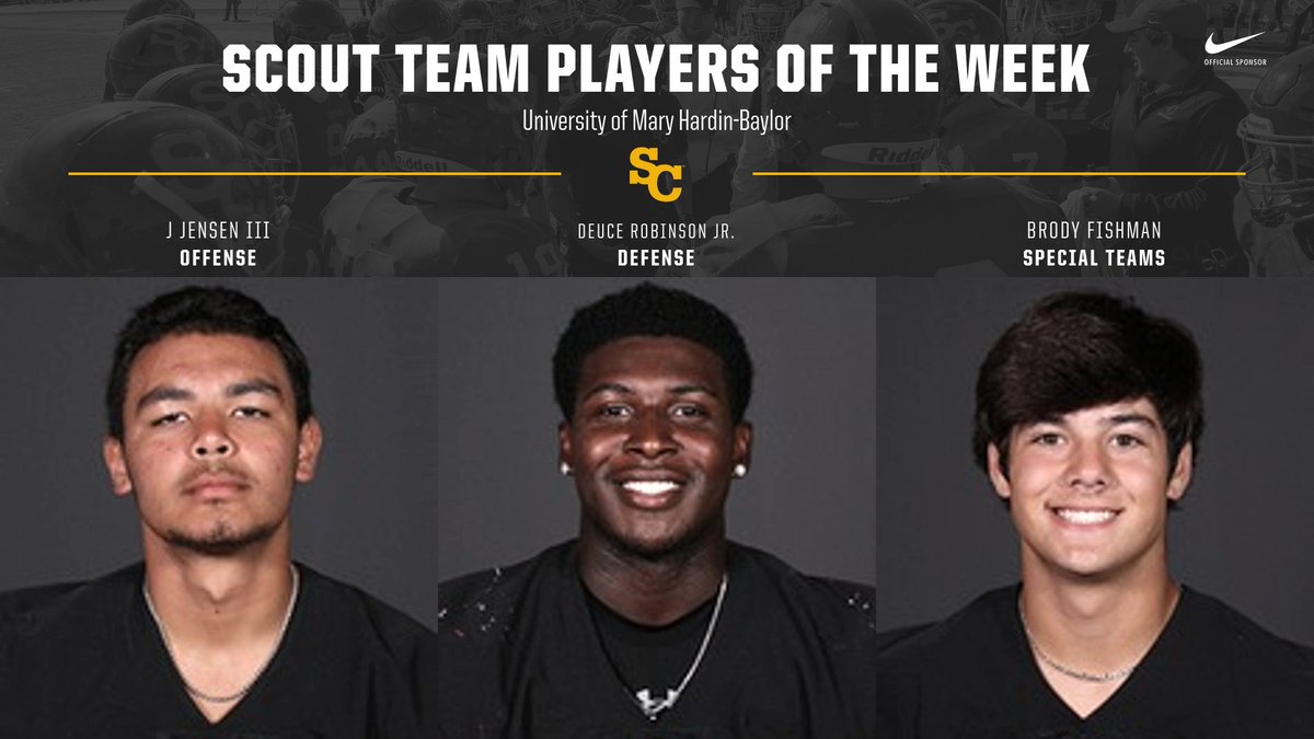 scstormfootball's tweet image. These men gave a great look this past week:

J Jensen III, QB 🎯
Deuce Robinson Jr, LB 🔨
Brody Fishman, KR 🏃

#ProveIt