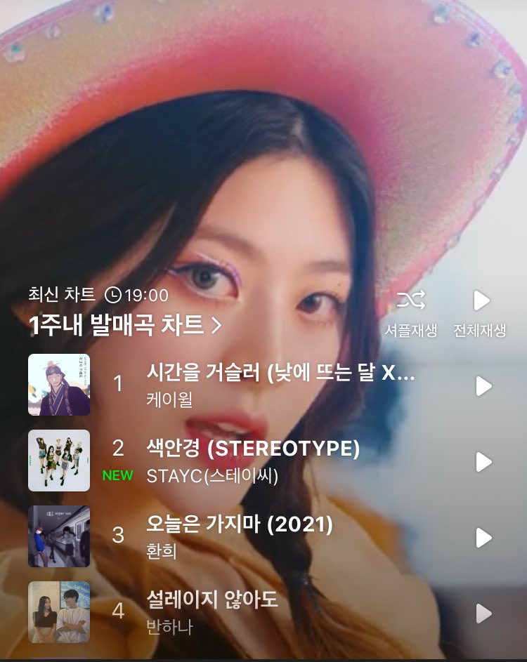 멜론 최신 차트 7:00

색안경 2위 진입❕❕❕❕❕

#스테이씨 #STAYC