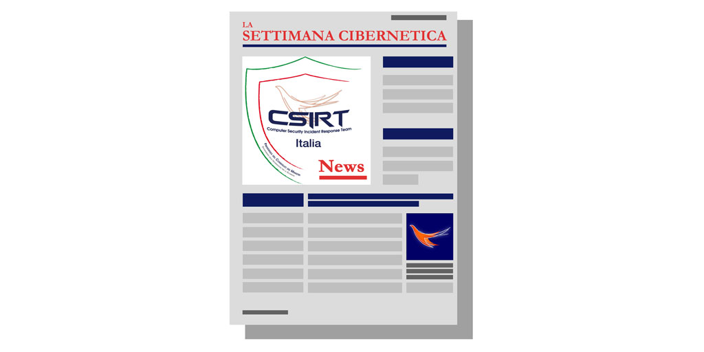 csirt_it's tweet image. La settimana cibernetica del 5 settembre 2021:

🔹 aggiornamenti #Cisco e #Chrome 
🔹 dettagli in merito alla vulnerabilità #ProxyToken che interessa Microsoft Exchange server

🔗 csirt.gov.it/contenuti/la-s…

Segui lo CSIRT italiano su Telegram 
👉 t.me/CSIRT_italiano