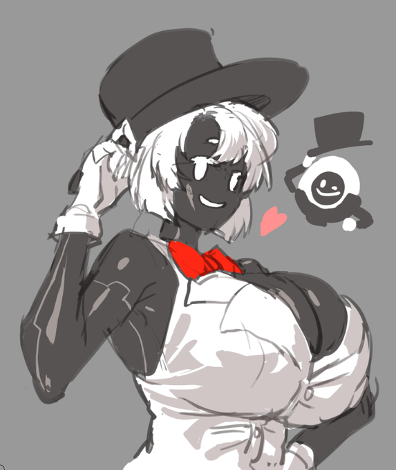 ラスオリのMrアルフレッドのTSバージョン、Msアルフレッドちゃんのらくがき!
가다랭さん(@gadareng_illust)のデザインです、すごく好き(˶′◡‵˶) 