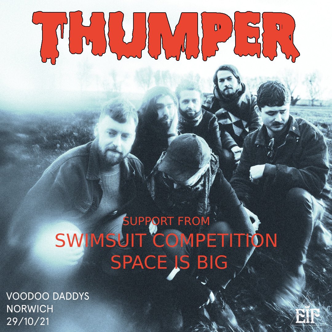 T H U M P E R (@thumper666) on Twitter photo Norwich!
<a href="/Swimsuitcomp/">Swimsuit Competition</a> + @spaceisbigband open for us on Oct 29th at #VoodooDaddys
Get tickets
HelloThumper.com
💋 Norwich!
<a href="/Swimsuitcomp/">Swimsuit Competition</a> + @spaceisbigband open for us on Oct 29th at #VoodooDaddys
Get tickets
HelloThumper.com
💋